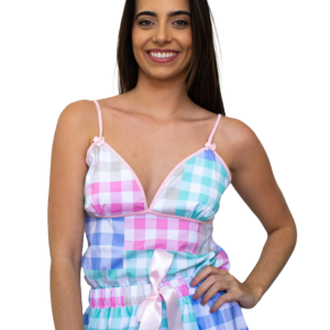 Mini Doll xadrez candy color